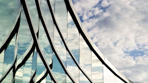 Low angle view of modern building against sky