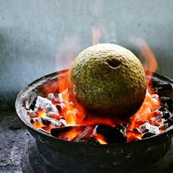 Close-up of preparing food