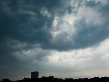 Low angle view of storm clouds in sky