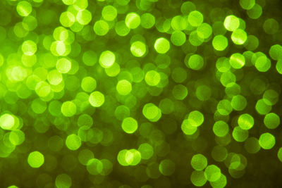 Defocused image of illuminated lights