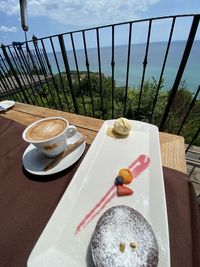 Close-up of breakfast on table