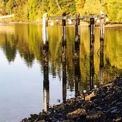 Scenic view of calm lake