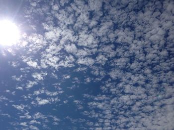 Low angle view of clouds in sky