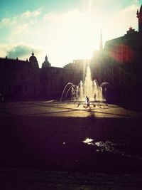 Sun shining through clouds