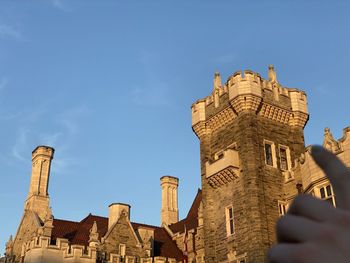 Low angle view of historic building against sky