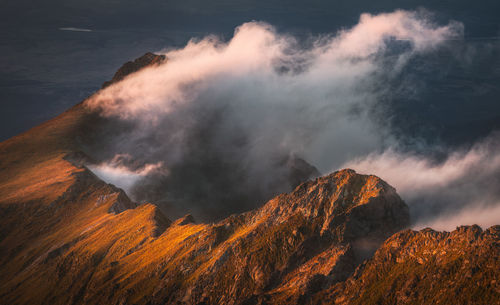 Moody landscape from carpathian mountains, romania.