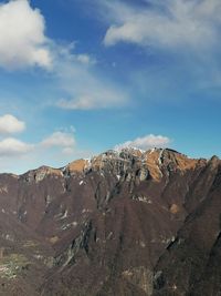 Scenic view of rocky mountains against sky
