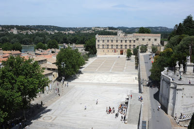 High angle view of a city