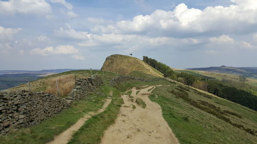 Panoramic view of land against sky