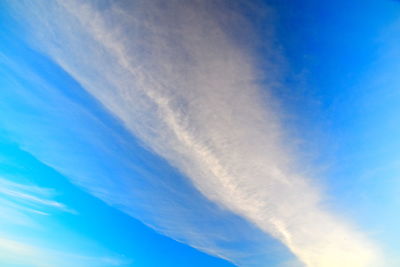 Low angle view of vapor trail in sky