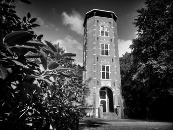 Low angle view of building against sky