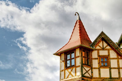 Low angle view of building against sky