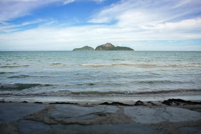 Scenic view of sea against sky