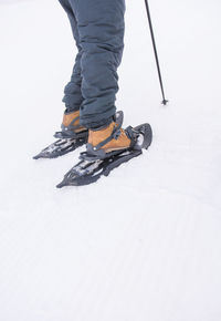 Low section of person on snow