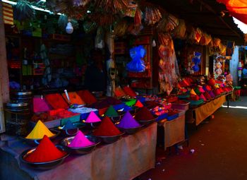 Multi colored vegetables for sale in market