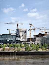 Bridge over river against sky
