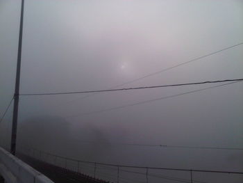 Low angle view of power lines