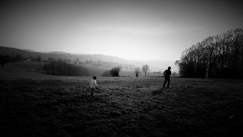 Man standing on field