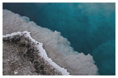 Close-up of wave on beach
