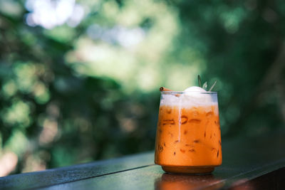 Close-up of drink on table