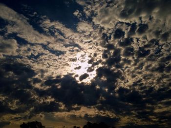 Low angle view of cloudy sky