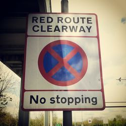 Low angle view of road sign