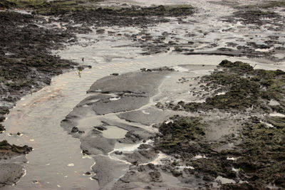 High angle view of land