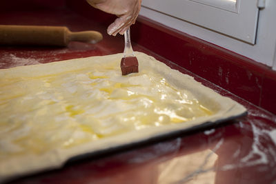 Close-up of food in kitchen