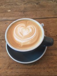 Coffee cup on table