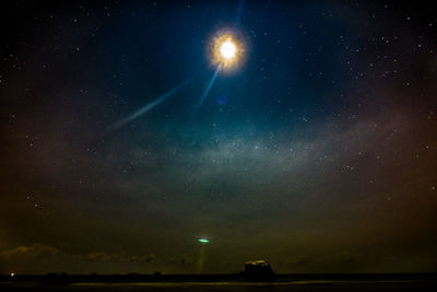 Scenic view of sky at night