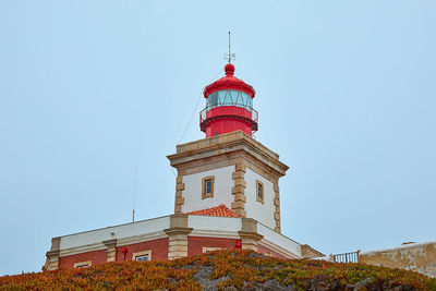 Lighthouse at cape cabo da roca near the city of cascais, portugal.