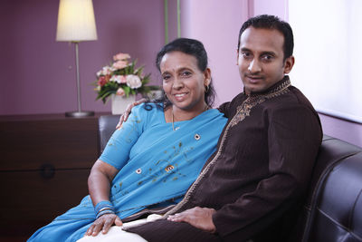 Portrait of a smiling young couple