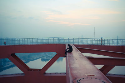 Low angle view of bridge against sky