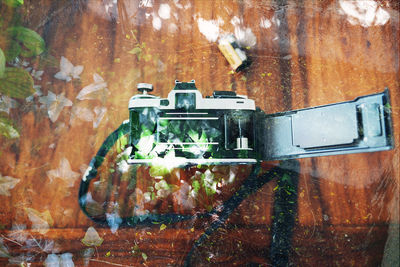 Close-up of camera