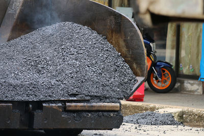 Close-up of construction site