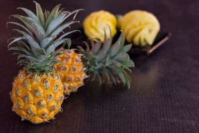 Close-up of orange fruit on table