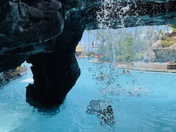 Swimming pool in sea