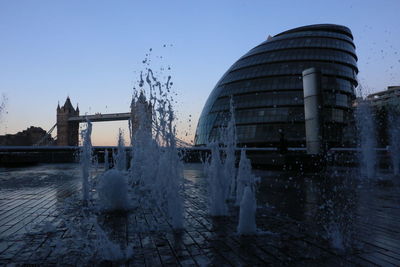 View of fountain against sky