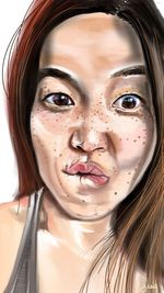 Close-up portrait of a smiling young woman