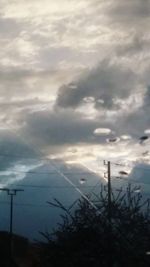 Low angle view of cloudy sky