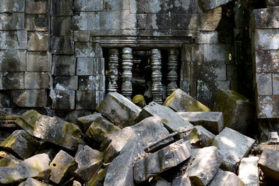 Exterior of abandoned temple