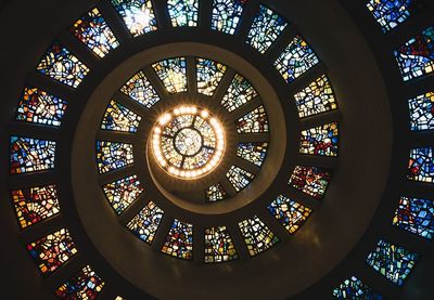 Low angle view of spiral staircase