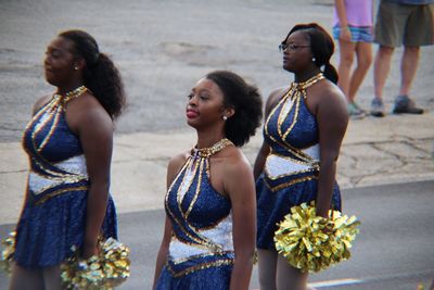 Young women looking at camera