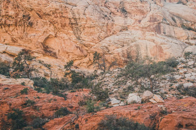 Full frame shot of desert mountain facade