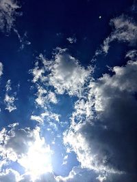 Low angle view of cloudy sky