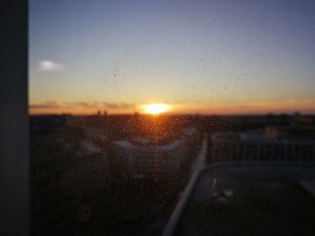Close-up of water drops on window