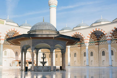 Courtyard of camlica mosque. new camlica mosque in uskudar, istanbul