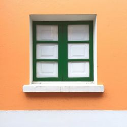 Close-up of yellow door