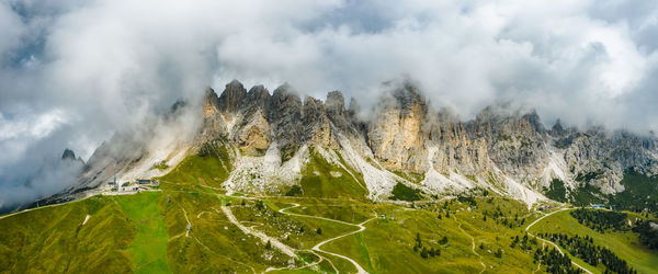 Panoramic view of mountain against sky