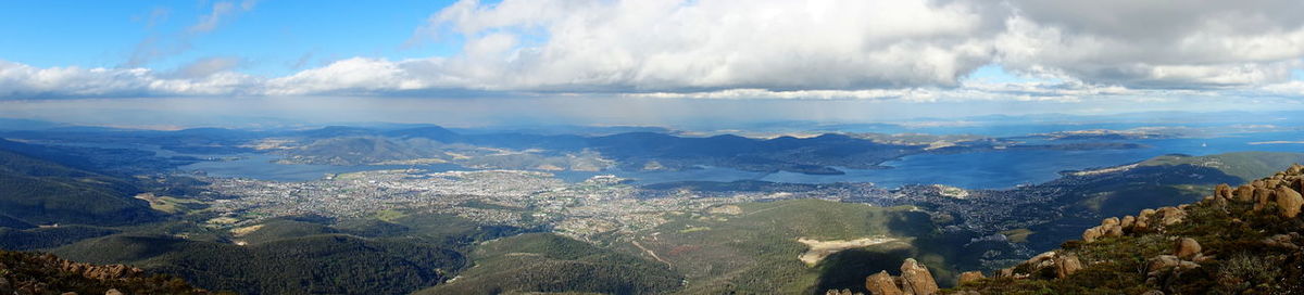 Panoramic view of landscape against sky